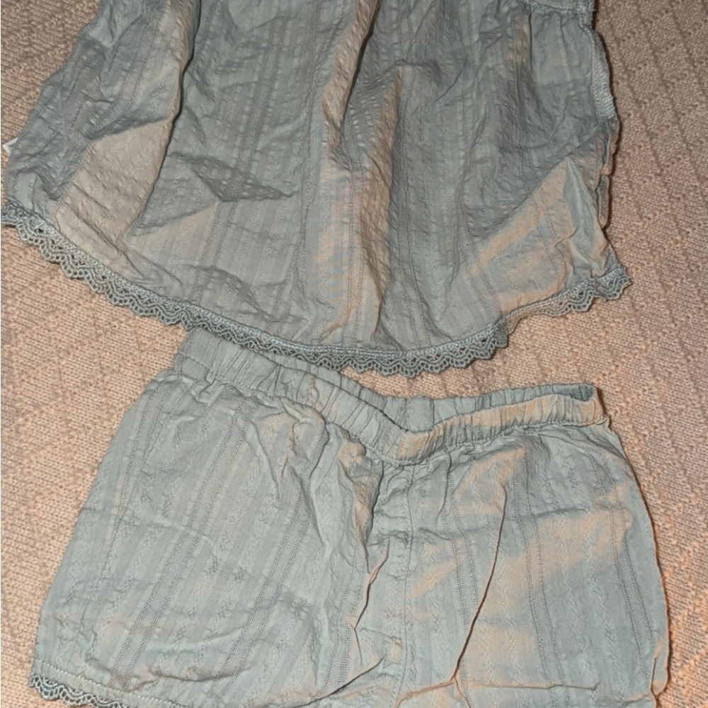 Carter's Light Blue High Waist Cotton Shorts